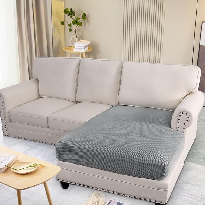 H.VERSAILTEX Super Stretch Individual Chaise Cover Sectional Couch Covers