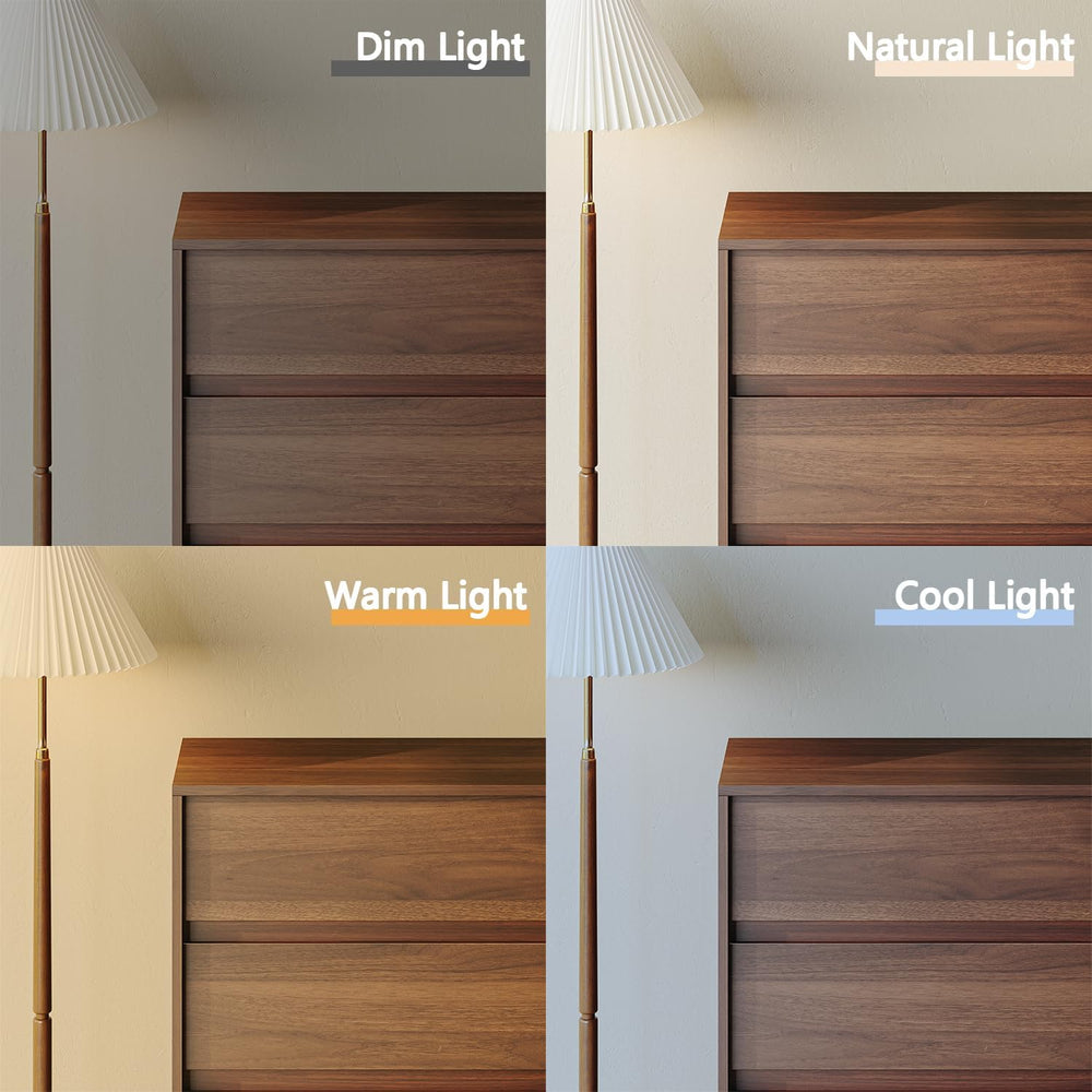 HOUROM 59in 9 Drawer Walnut Dresser for Bedroom, Modern Chest of Drawers