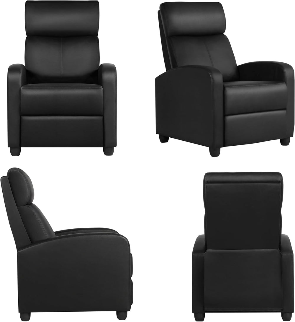 Yaheetech Recliner Chair PU Leather Recliner Sofa Home Theater Seating with L...
