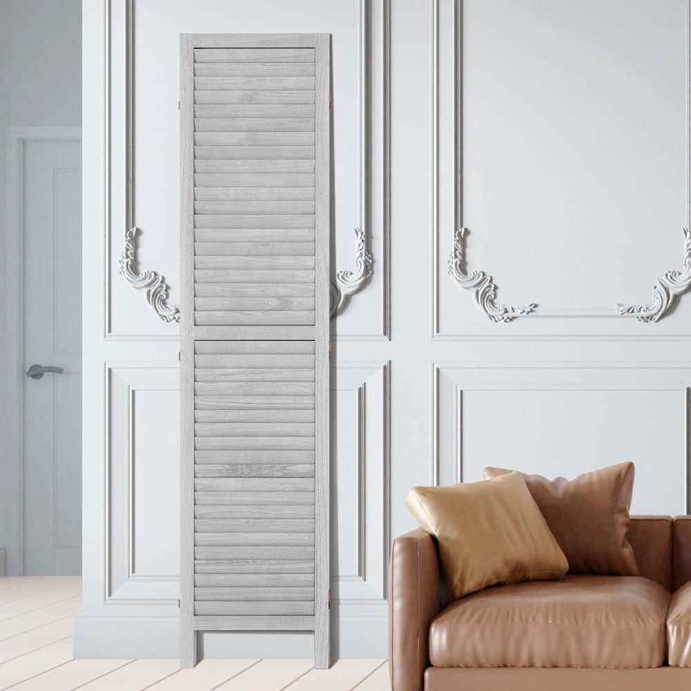 VEVOR Wood Room Divider, 4 Panel Folding Privacy Screen, Indoor Wooden Partit...