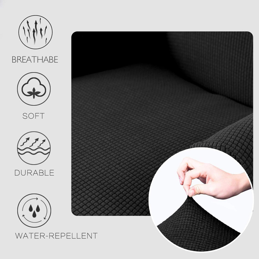 Granbest Premium Water Repellent Wingback Chair Cover 2-Piece High Stretch Ja...