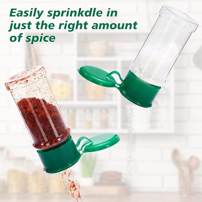 Amyhill 100 Pcs Plastic Spice Bottles Spice Jars