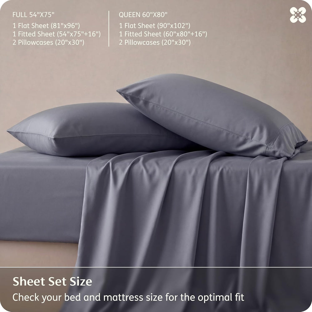 Bedsure Queen Sheet Set, Cooling Sheets for Queen Size Bed Set, Rayon Derived...