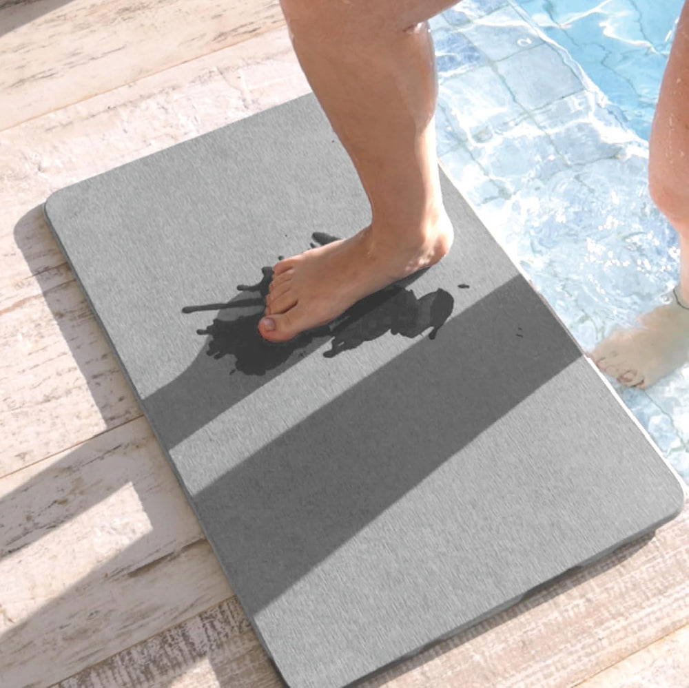 Lyor Stone Bath Mat Diatomaceous Earth – Quick Dry Bathroom Shower Mat, Super...