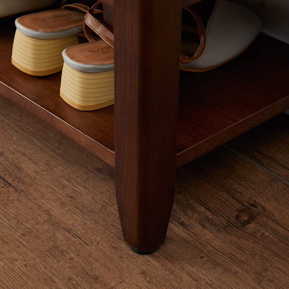 XKZG Shoe Rack Bench Wooden Shoe Storage Bench Entryway Bench, Brown, 39.4"