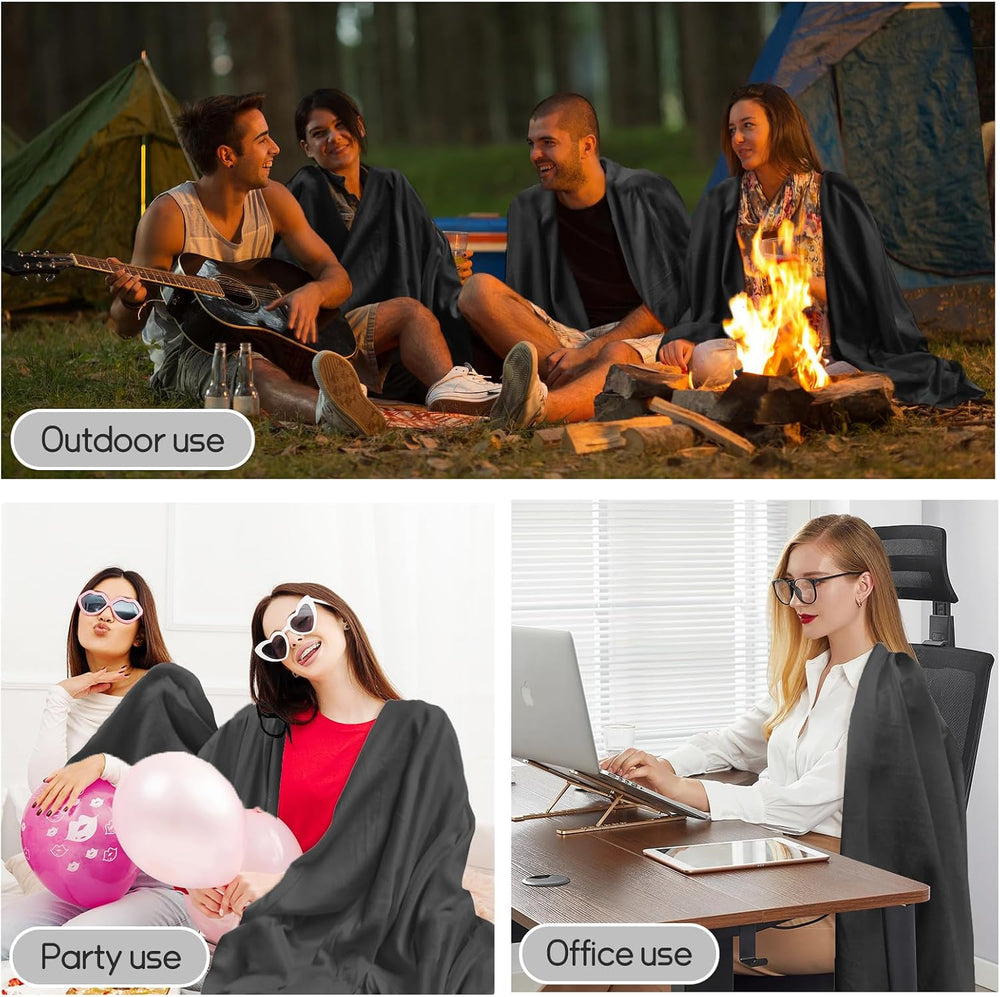 24 Pcs Soft Fleece Blankets Bulk 60 x 50 in, Lightweight Throw Blankets in Bu...