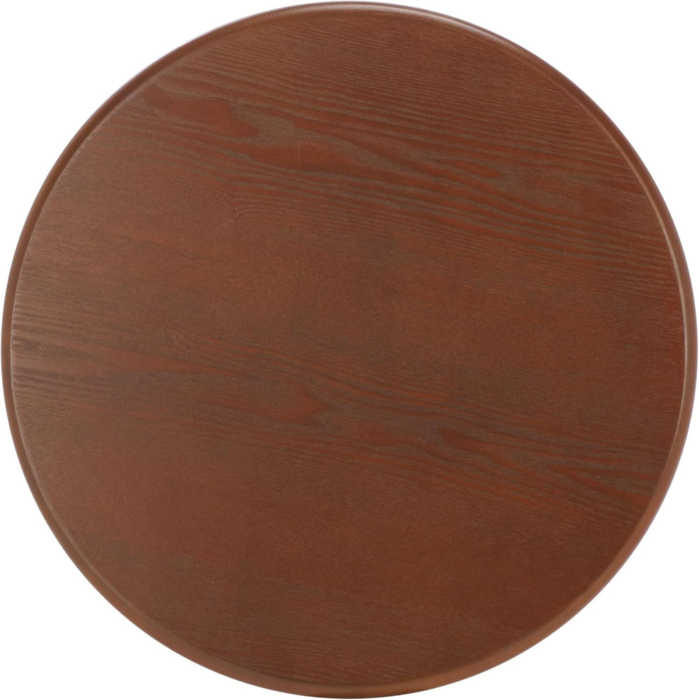SAFAVIEH Home Collection Alanka Walnut Brown 2-Leg Round Top End Table