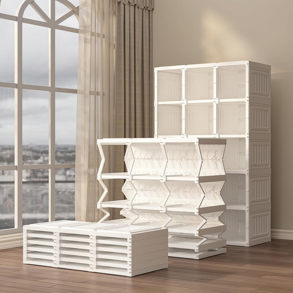 ANTBOX Portable Wardrobe Closet Storage Organizer for Clothes,Transparent Doo...