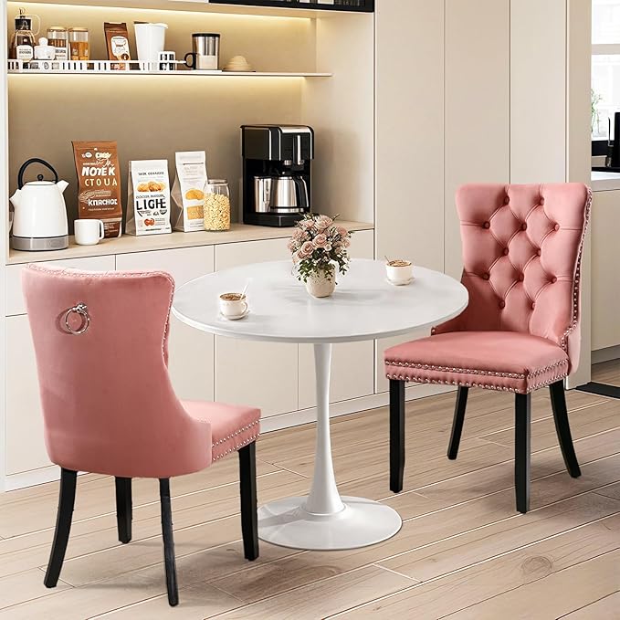 SoarFlash Kitchen Table and Chairs for 2, 24" Dining Table Set for 2 wit...