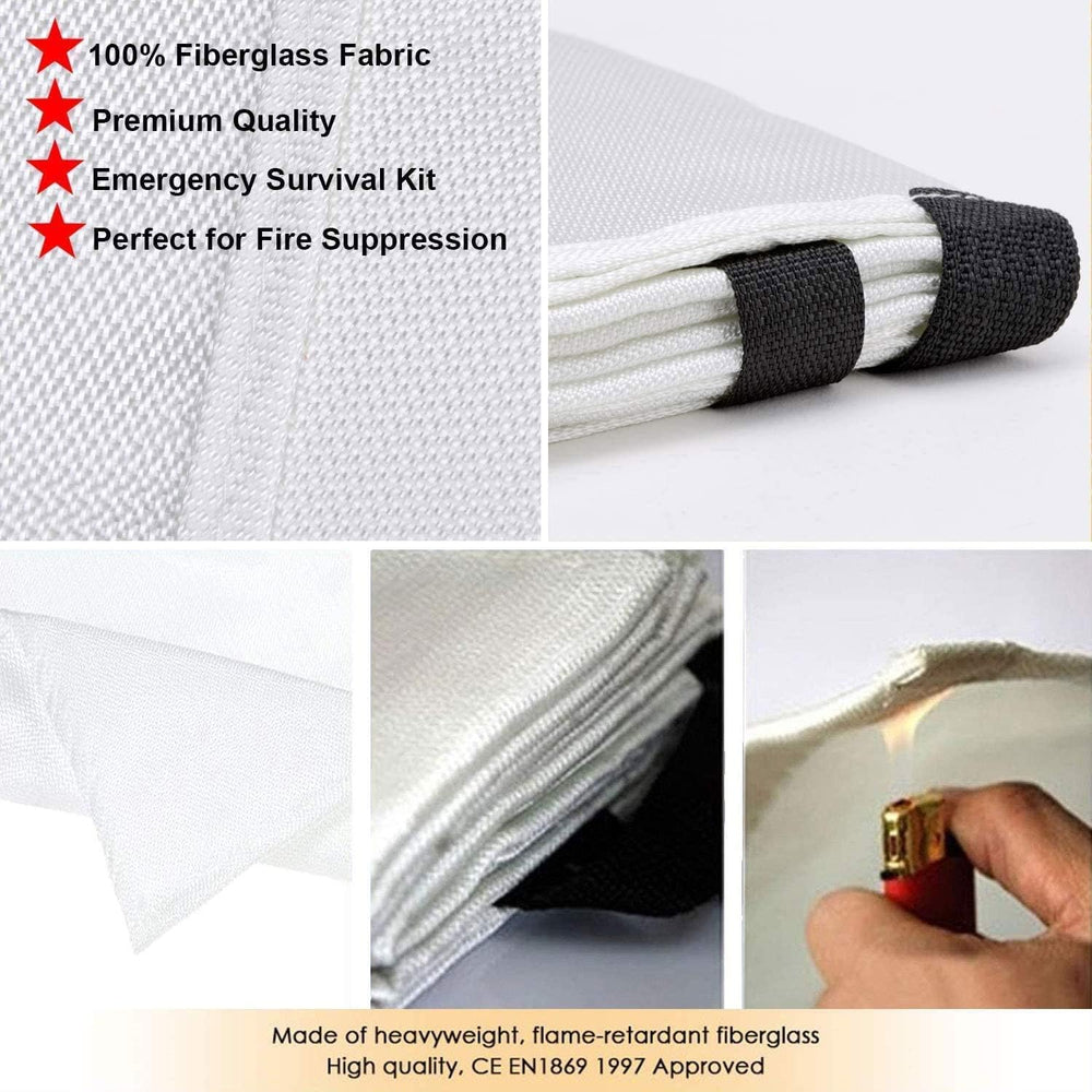 Mata Leon Emergency Fire Blankets Fire Retardant Blankets 4 Pack Fiberglass F...