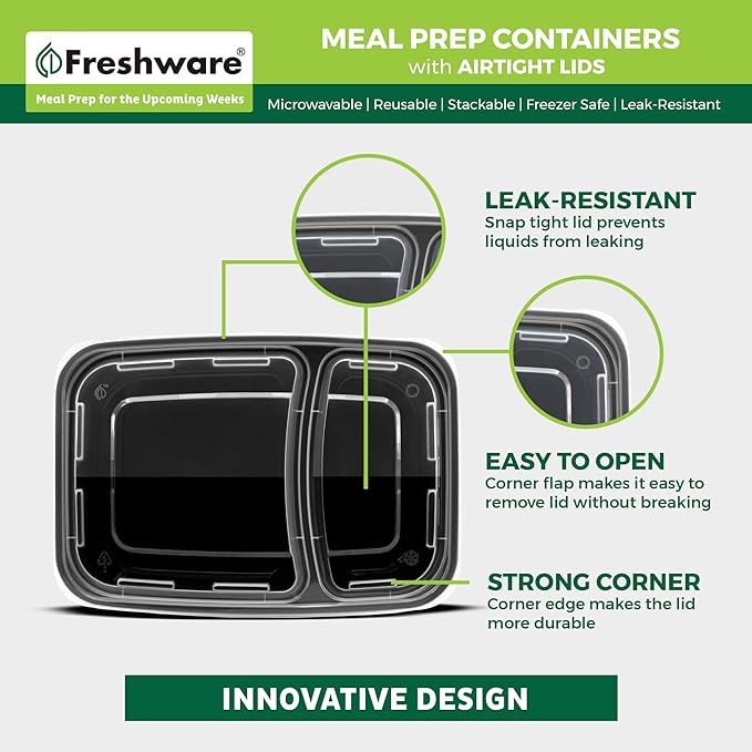 Freshware Meal Prep Containers