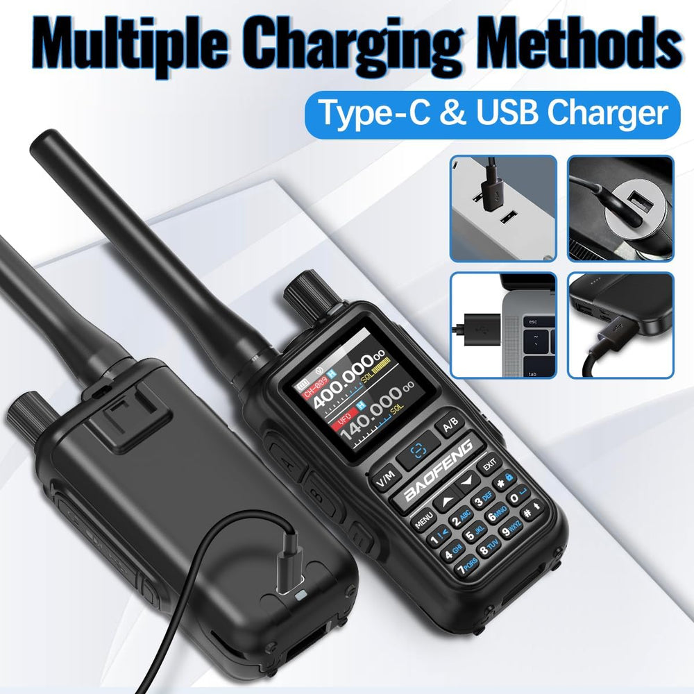 BAOFENG UV-5R MINI Ham Radio Handheld UV5R Long Range Walkie Talkies Recharge...