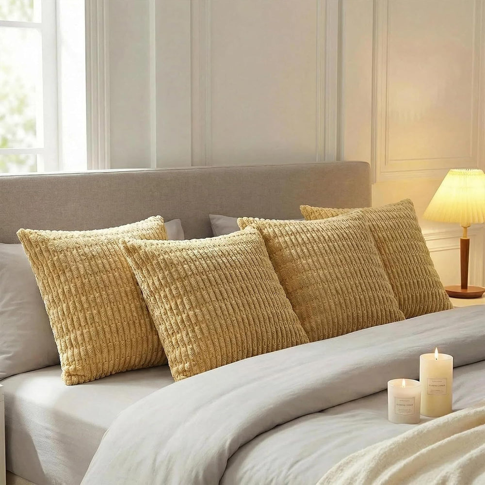 Fancy Homi 4 Packs Decorative Throw Pillow Covers for Living Room Couch Bed, ...