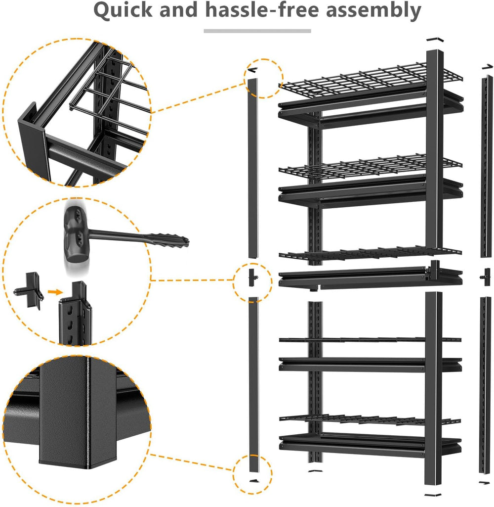 Heavy Duty Storage Shelving Unit (72" H x 35" W x 16" D) | Adj...