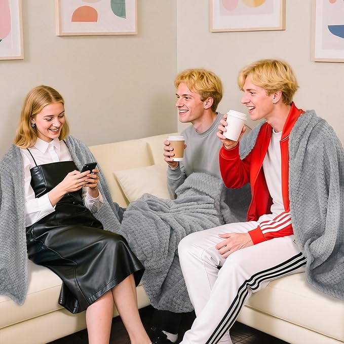 4 Pack Fleece Throw Blankets 50x60 Inches