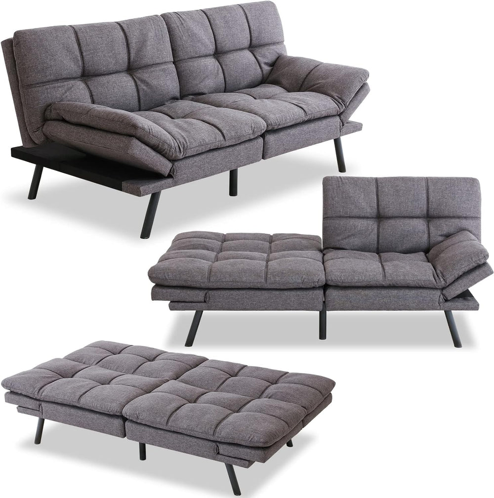 MUUEGM Futon Sofa Bed, Convertible Sofa Sleeper for Compact Space,Apartment, ...