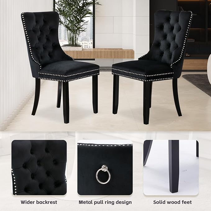 SoarFlash Kitchen Table and Chairs for 2, 31.5" Dining Table Set for 2 w...