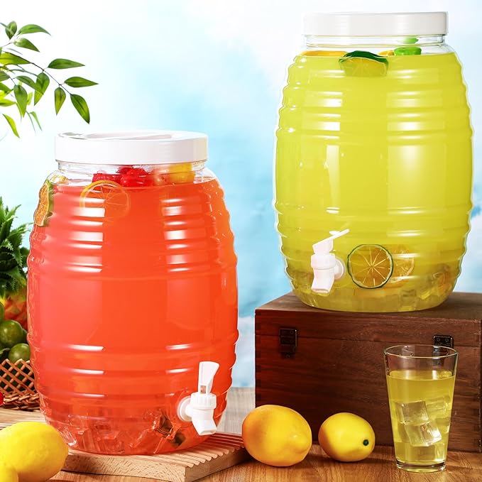 Honeydak 2 Pcs 2.7 Gallon Plastic Drink Dispenser