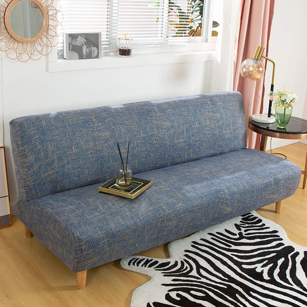 MIFXIN Stretch Armless Sofa Cover Futon Slipcover Elastic Spandex Folding Sof...
