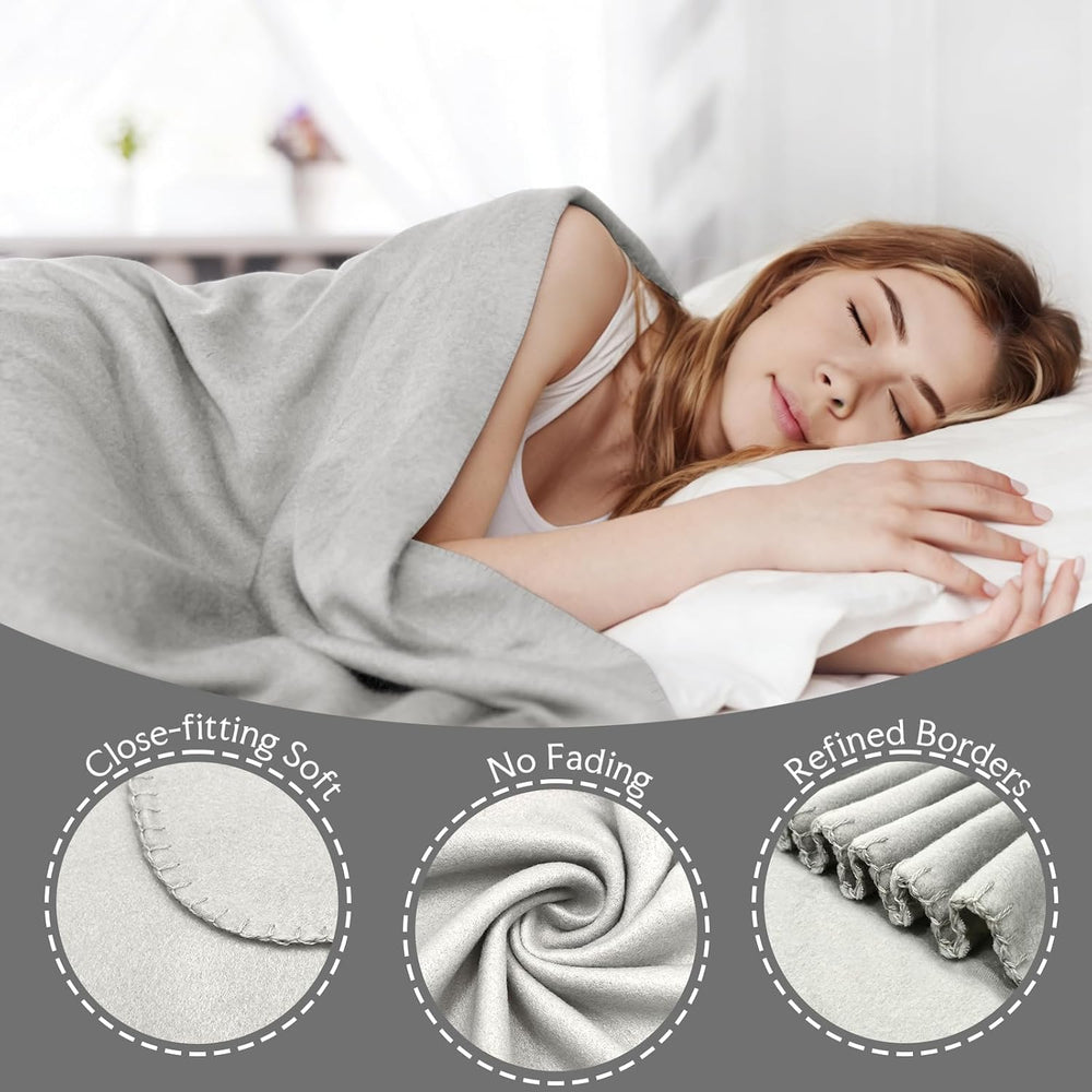 6 Pc Soft Fleece Throw Blankets 210GSM, 60x50 Inch - Lightweight Cozy Blanket...