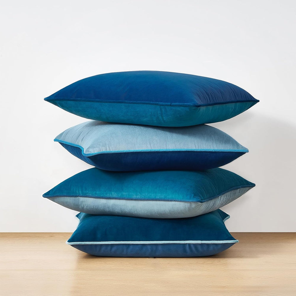 MONDAY MOOSE Decorative Throw Pillow Covers Cushion Cases, Set of 4 Soft Velv...