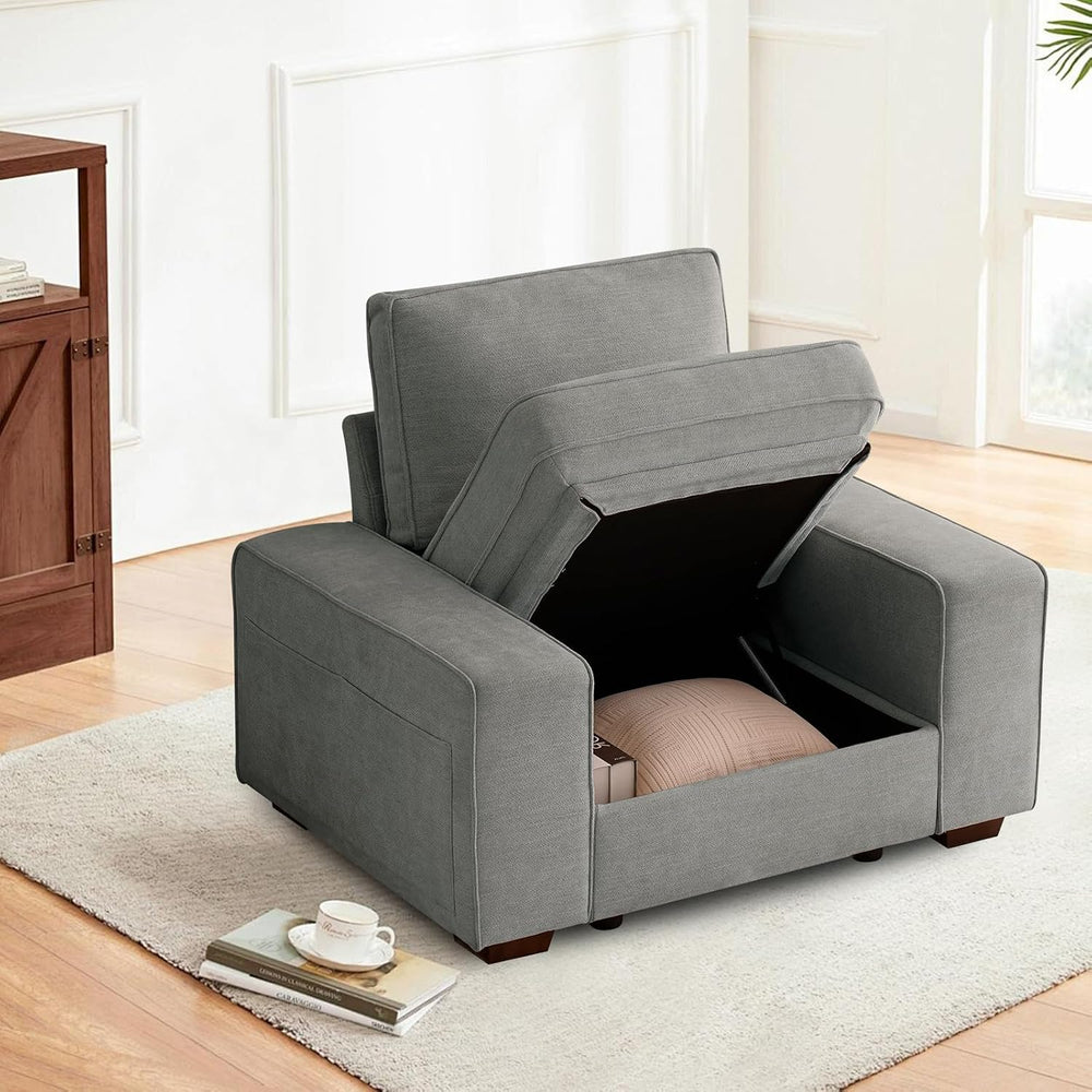 TEKAMON 45" Accent Chair with Seat Storage, Oversized Single Sofa Chair,...