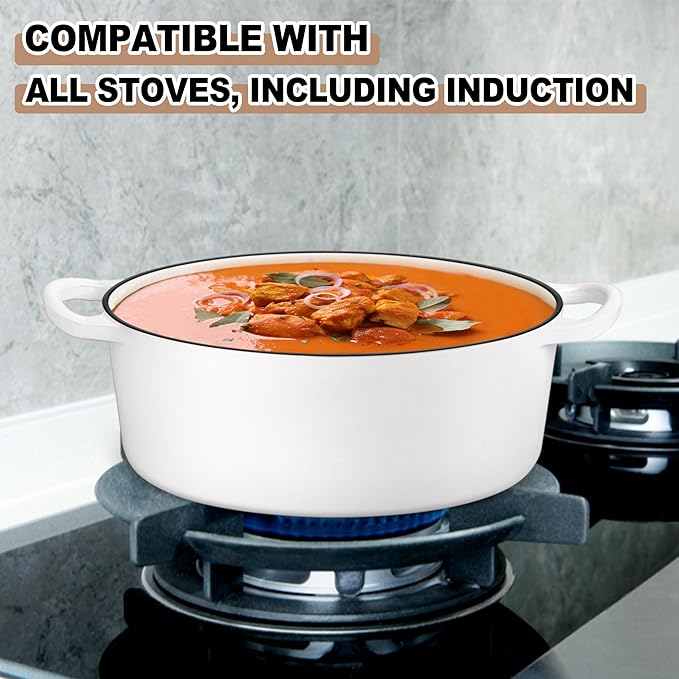 E-far 7QT Oval Dutch Oven Pot