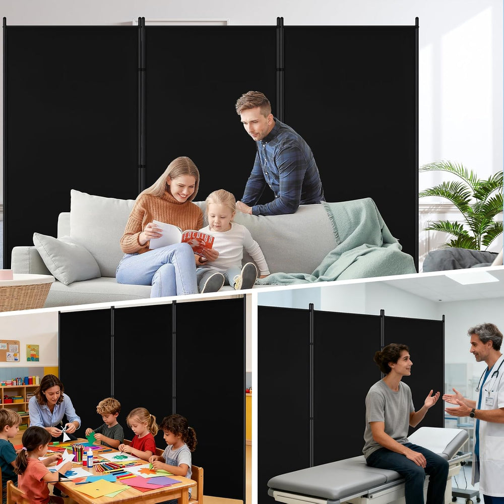 AKTOP 3 Panel Room Divider 6FT โ 103" W x 70" H Folding Privacy Scr...