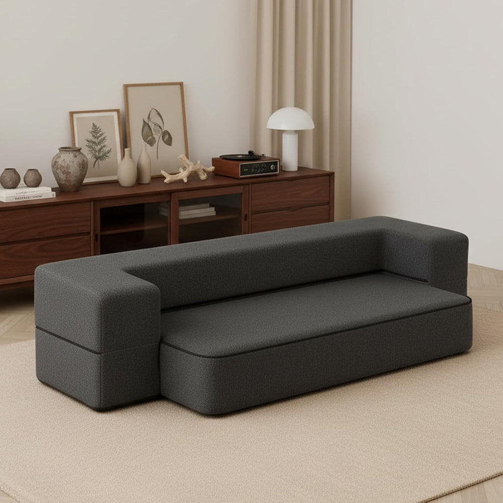 10 Inch Folding Sofa Bed Memory Foam Futon Chair Bed, Modern Fold Out Couch