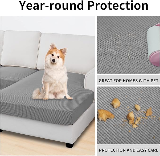 Easy-Going Stretch 4 Pieces Couch Cushion Covers