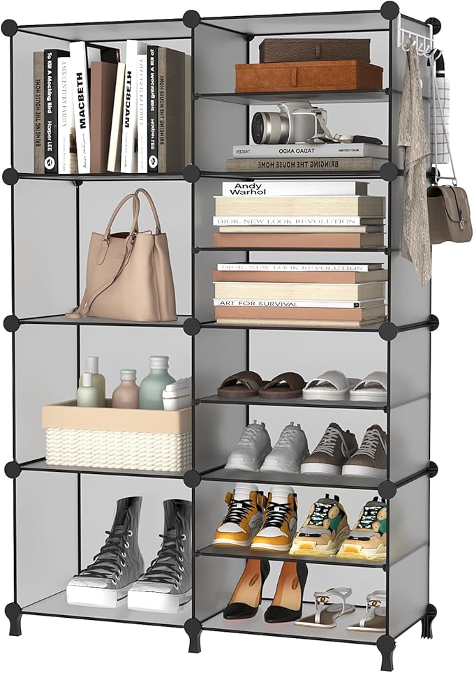 AWTATOS Closet Organizer 8 Cube Storage Shelves Clothes Organizers Stackable