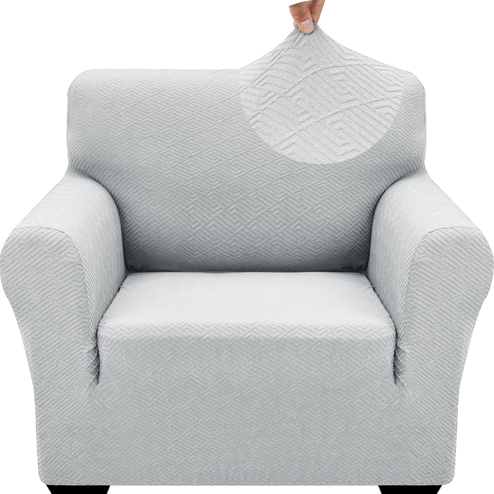 ZNSAYOTX 1 Piece Jacquard Chair Slipcovers for Living Room High Stretch Chair...