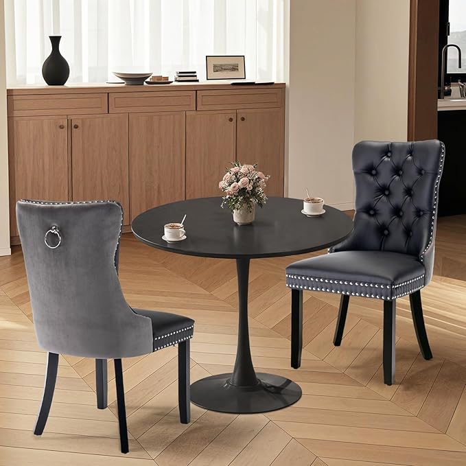 SoarFlash Kitchen Table and Chairs for 2, 24" Dining Table Set for 2 wit...