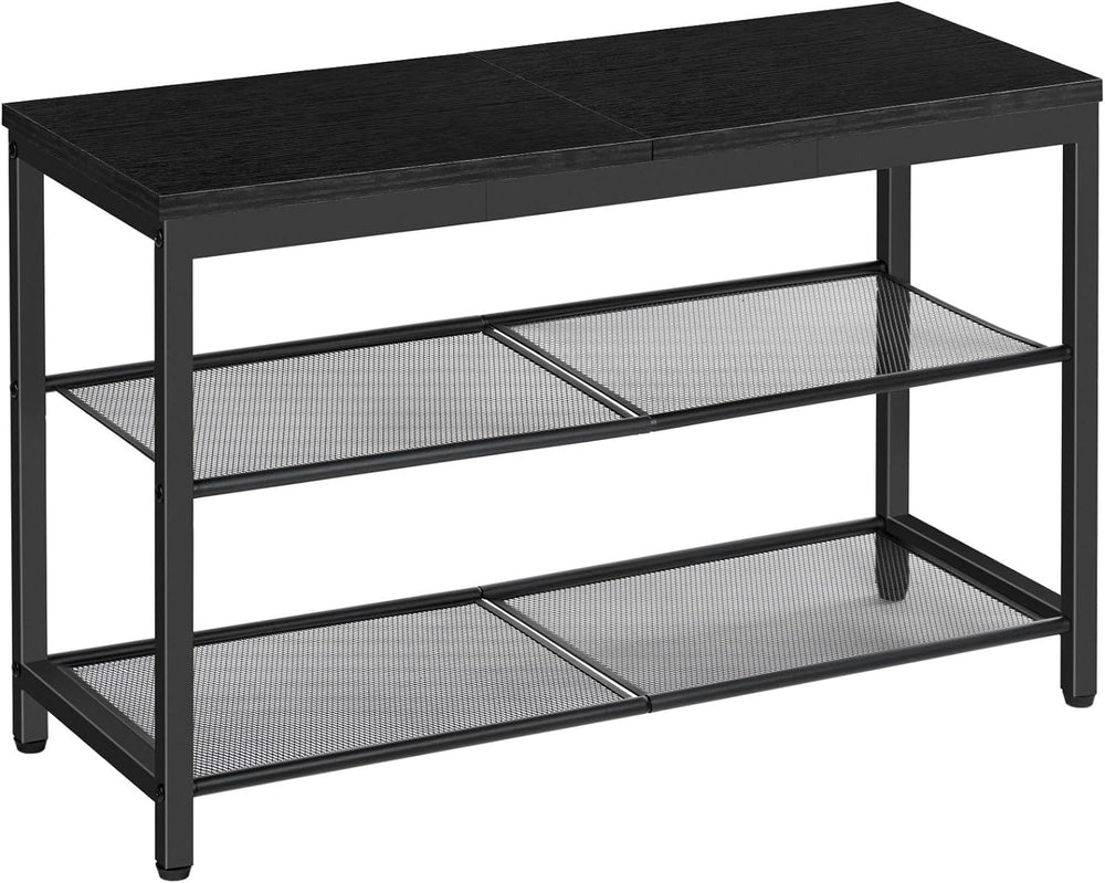 HOOBRO Shoe Bench, 3-Tier Shoe Rack, Industrial Shoe Organizer Storage Bench,...