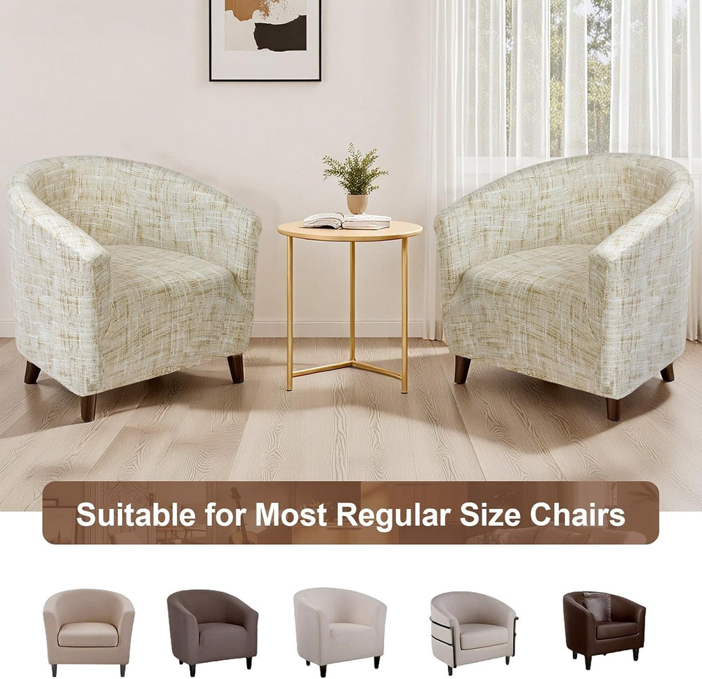SearchI Club Chair Slipcover Stretch Barrel Chair Covers Printed Tub Chair Sl...