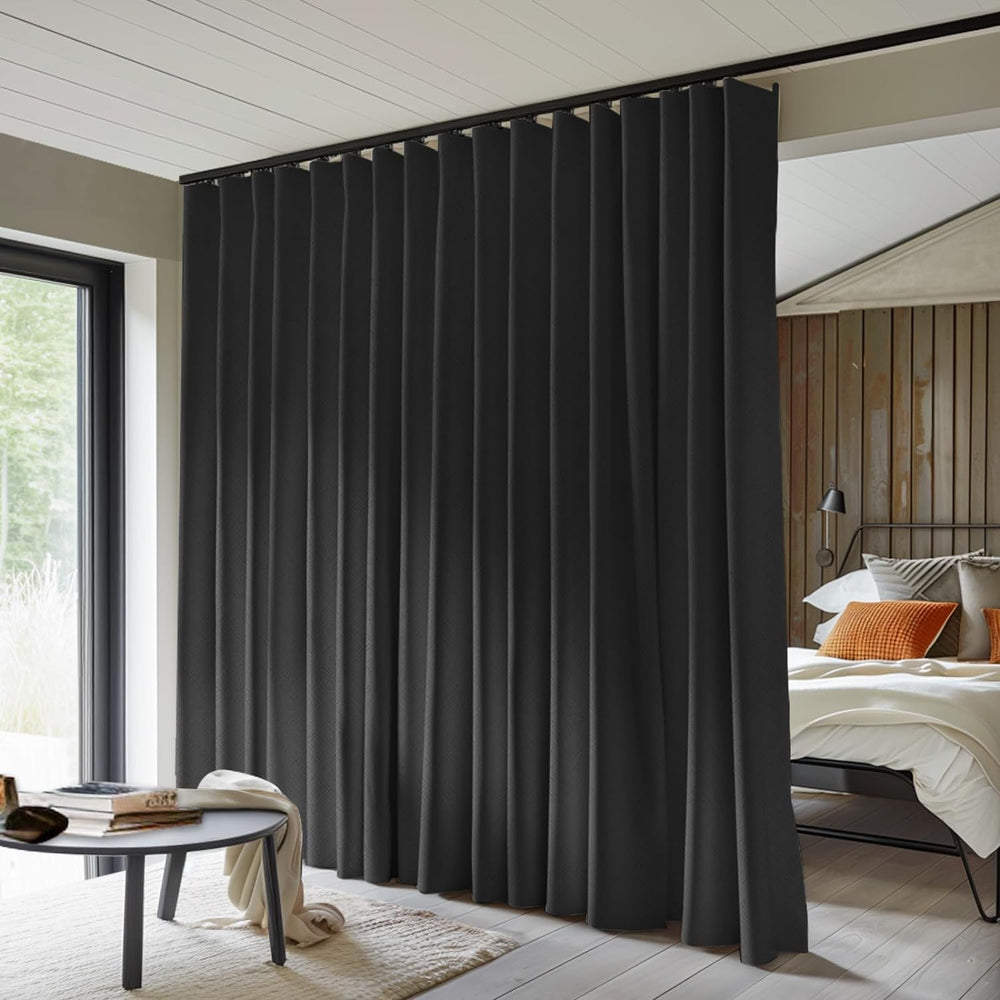 MaKefeile Room Divider Curtains Total Blackout Privacy Curtain Panel Room The...