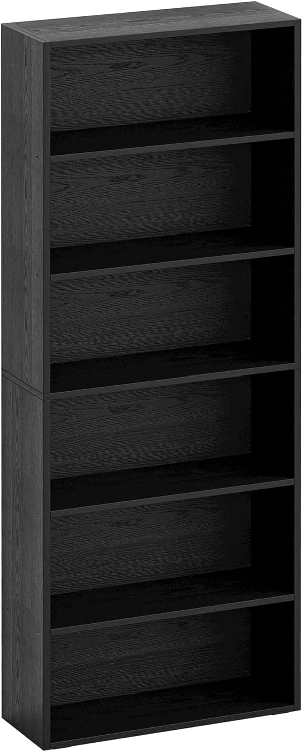IRONCK Bookshelves and Bookcases Floor Standing 6 Tiers Display Storage Shelv...