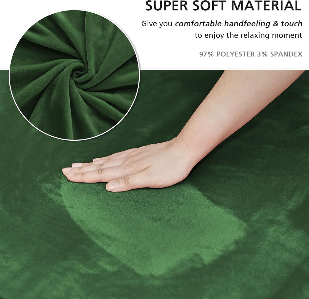 NICEEC Green Armchair Covers Arm Chair Cover Armchair Slipcovers with Skirt