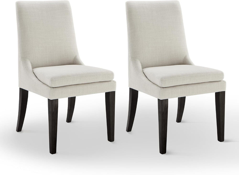 Upholstered Dining Chairs Modern Sidechair Performance Fabric High Back Armle...