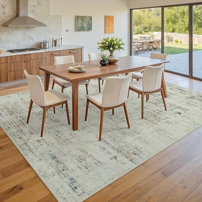 10x12 Area Rugs for Living Room Washable Rug: Anti-Skid Abstract Modern Living