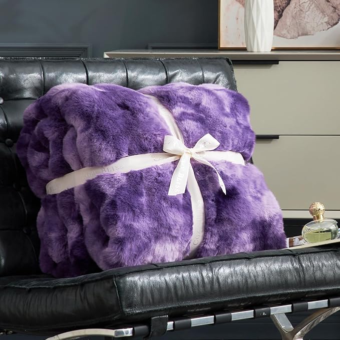 Cozy Bliss Faux Fur Throw Blanket