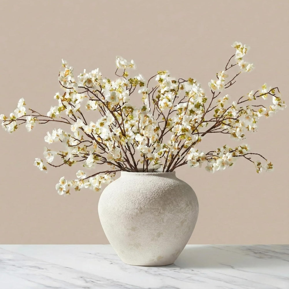 White Cherry Blossom Branches โ 6 Pcs 33.5" Long Stem Artificial Flowers