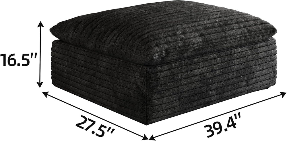 39.4" Ottoman Seat, Corduroy Upholstered Deep Seat, Comfy Cloud Couch wi...