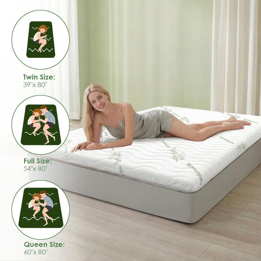 Japanese Floor Futon Mattress, 3.5" Thick Viscose Derived from Bamboo Queen