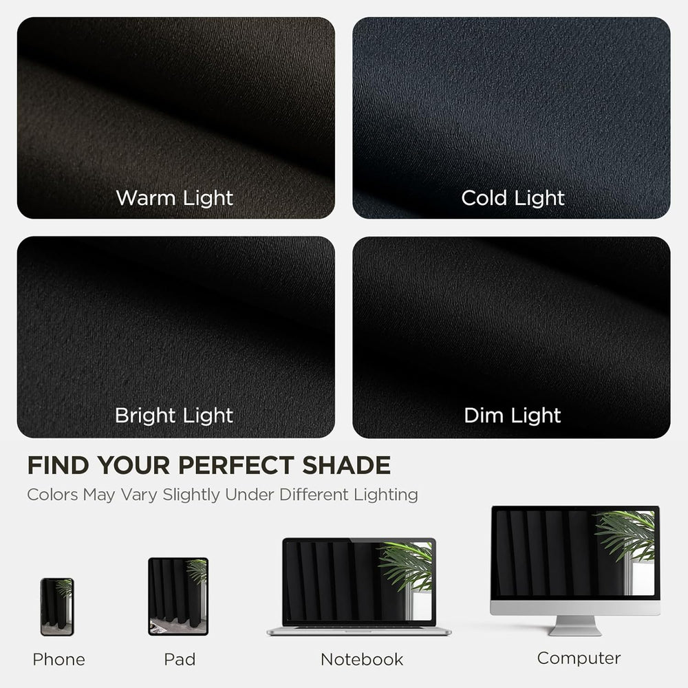 Joydeco Blackout Curtains for Bedroom, Black Out Curtains 108 Inch Long, Room...