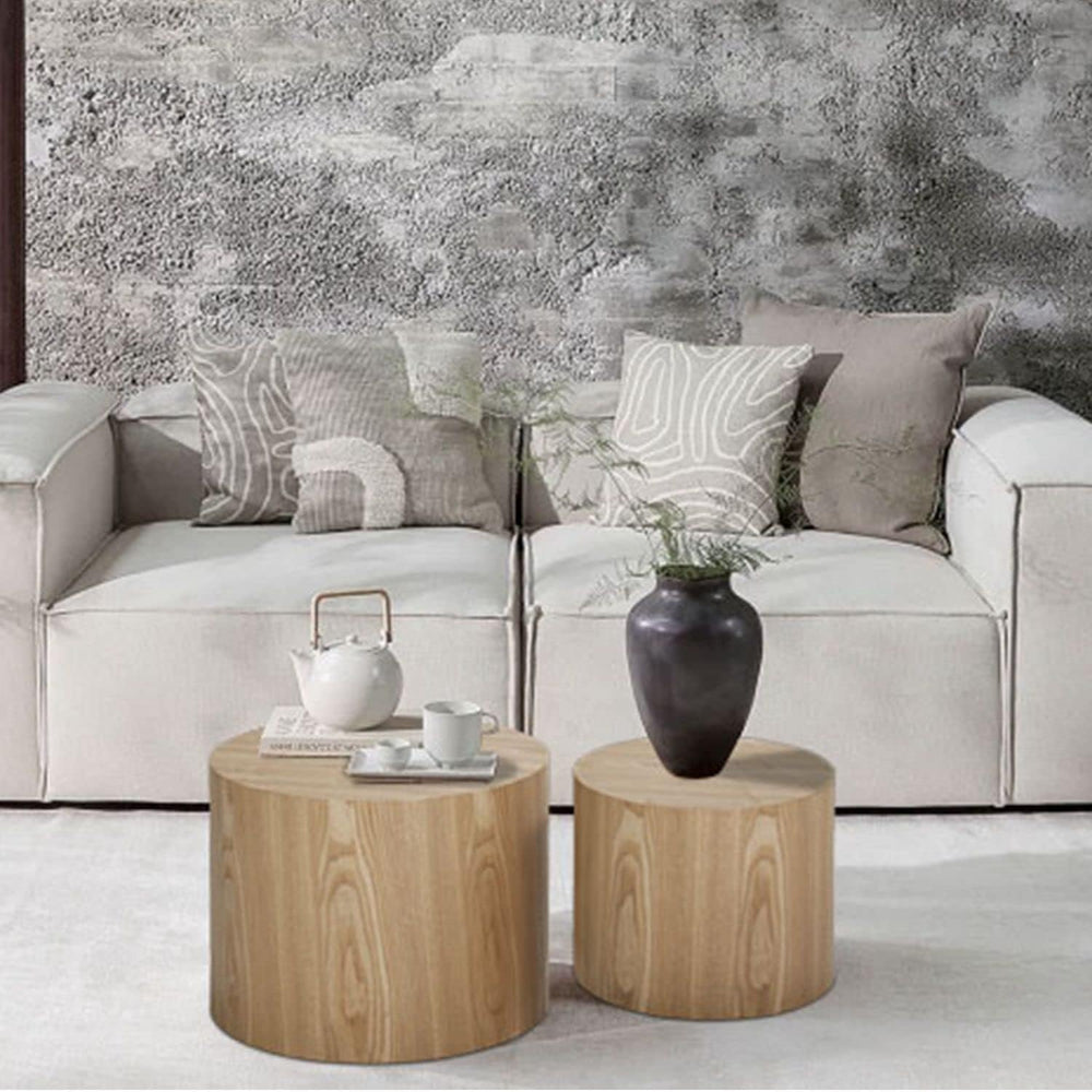 Small Wood Side Table Round Nesting End Table Coffee Tables Nesting Tables Se...