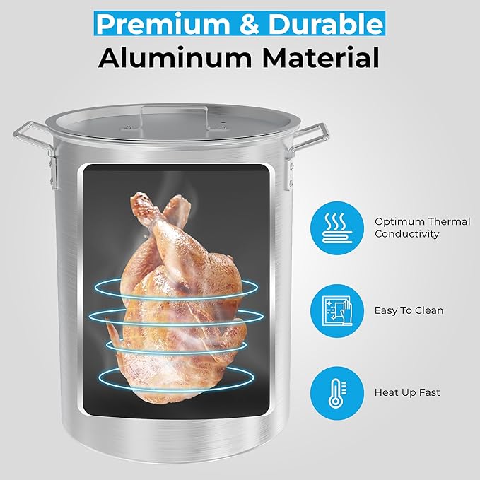 30 Qt Aluminium Stock Pot Kit – Turkey Fryer Pot