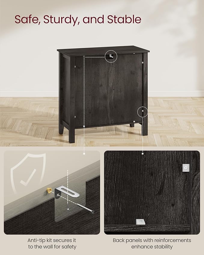 VASAGLE LIRY Collection - Buffet Cabinet, Coffee Bar Cabinet with a Drawer, A...
