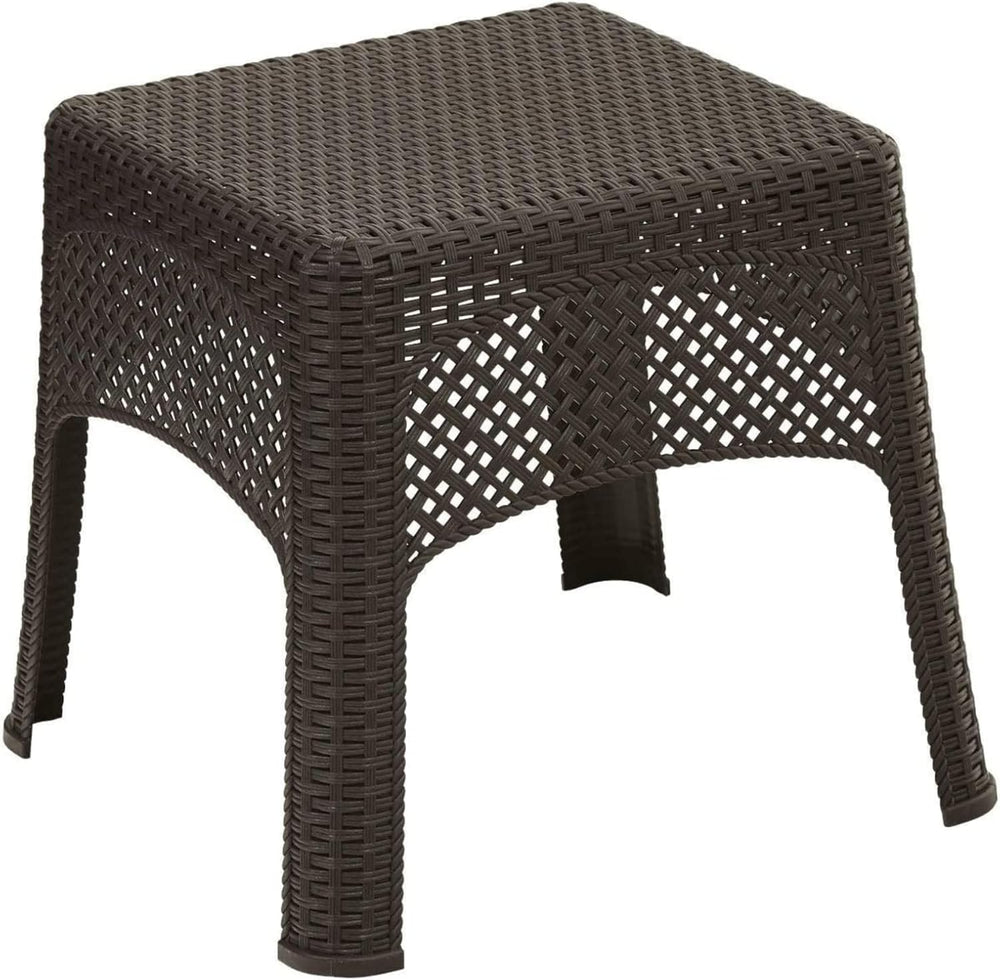 Plexon Woven Side Table, Earth Brown, 20" D x 20" W x 18" H, D...