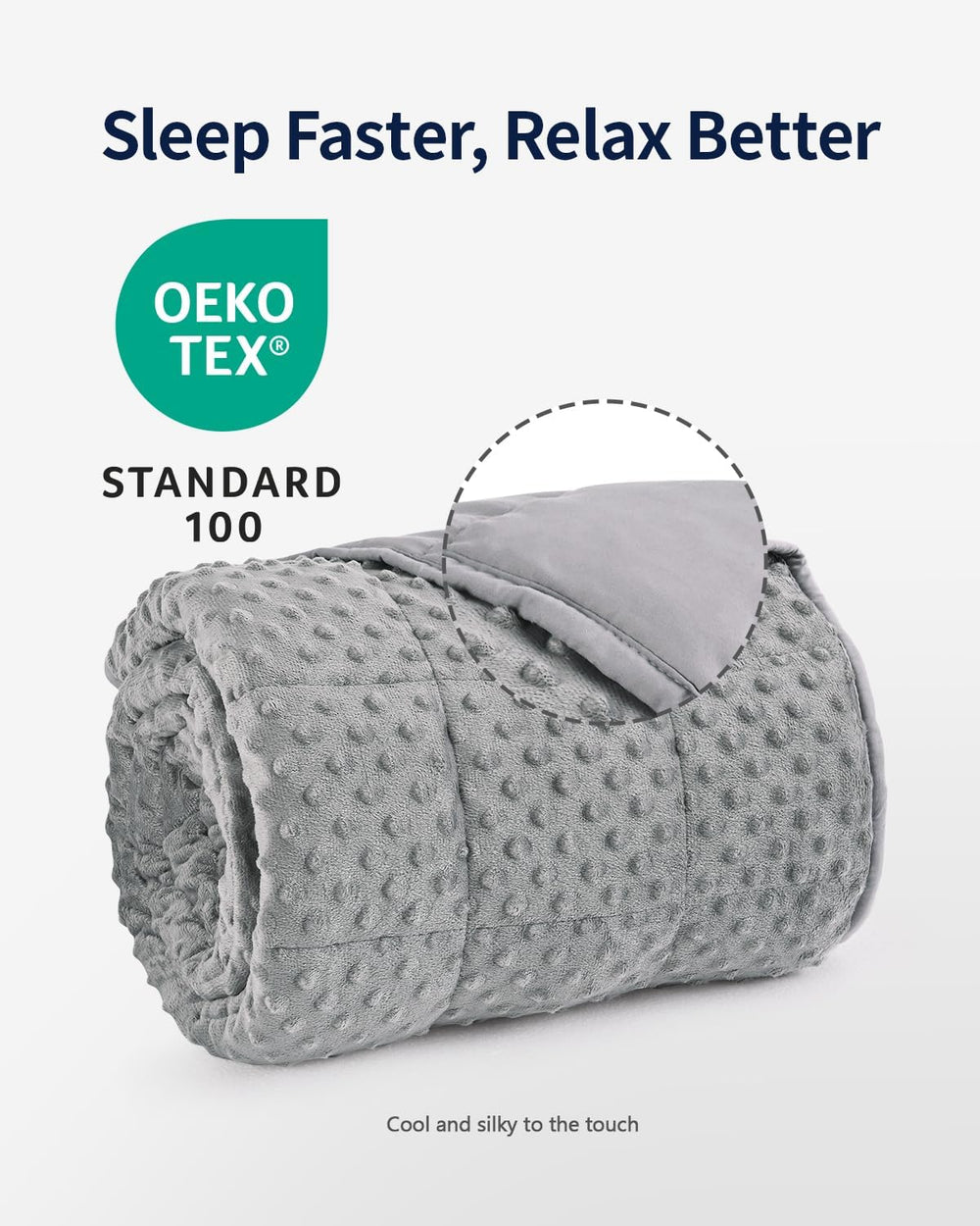 Mr. Sandman Cooling Weighted Blanket for Adults, Queen Size 15 lbs, 60โณx80โณ